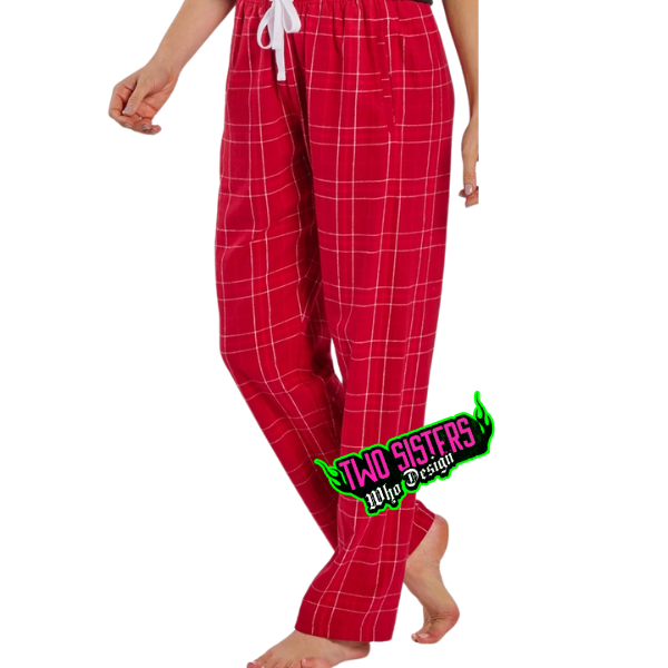 ***BUY INDIVIDUALLY***Cherry Bomb Pink TShirt or Sweatshirt + Red Pajama Pants or Red Joggers