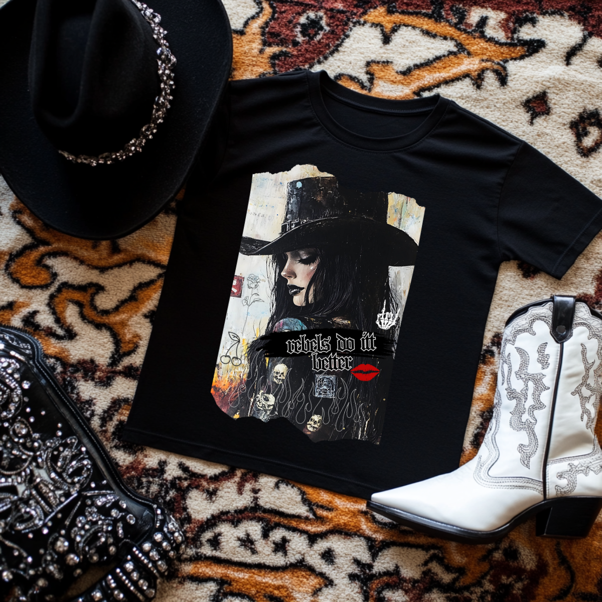 Let's Do It Better with Cowgirl Black TShirt