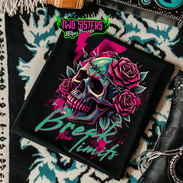 ***EXCLUSIVE***Break the Limits Skull Black TShirt or Black Sweatshirt