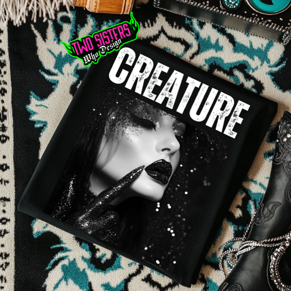 Creature (Female Vixen) Black TShirt or Black Sweatshirt