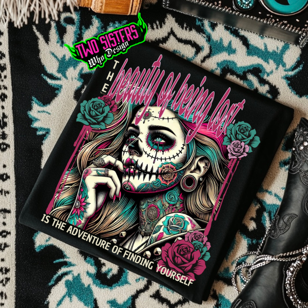 ***EXCLUSIVE***The Beauty of Being Lost, is the Adventure of Finding Yourself Black TShirt