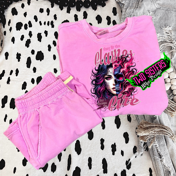 ***BUY INDIVIDUALLY***They Lit the Flames, But I Became the Fire Comfort Color Lightweight Crewneck Sweatshirt and/or Lightweight Adult Sweat Shorts (Copy) (Copy) (Copy) (Copy)