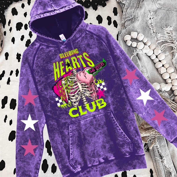 ***BUY INDIVIDUALLY******EXCLUSIVE***π Join the Bleeding Heart Club β Purple Mineral Wash Tee, Hoodie, & Matching Joggers π