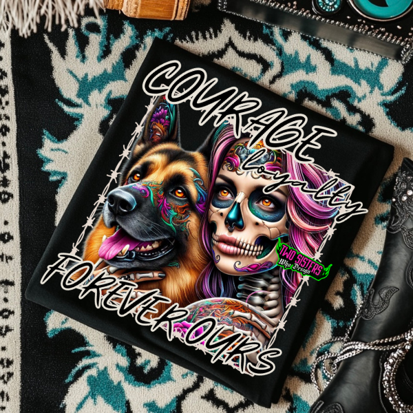 ***CUSTOMIZE******EXCLUSIVE***🐾 Courage. Loyalty. Forever Ours. 🖤 For German Shepherd Moms 🐕