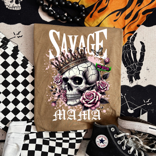 ***COMPLETE SET***Savage Mama Set – Coyote Brown Tee, Sweatshirt & Beanie