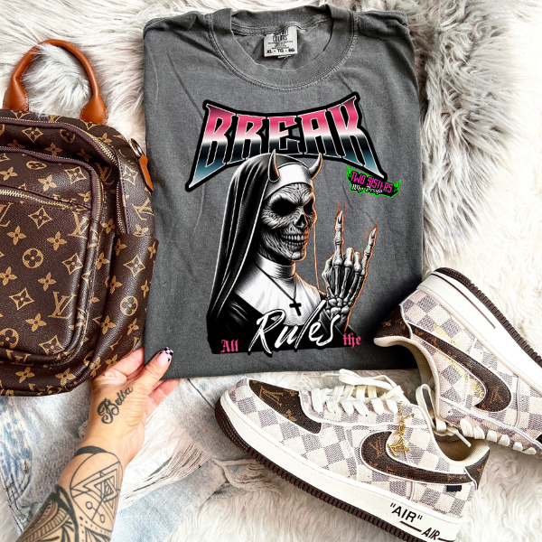 Break All the Rules Comfort Color Pepper T-SHIRT