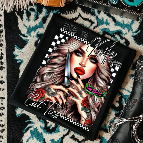 ***EXCLUSIVE***I Used the Knife in My Back to Cut Ties Black or Mineral Wash Top