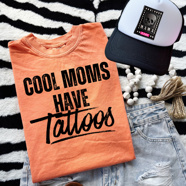 ***BUY INDIVIDUALLY***Cool Moms Have Tattoos + Optional Trucker Hat and/or Shorts