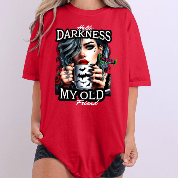 Hello Darkness, My Old - Comfort Color Red Tee