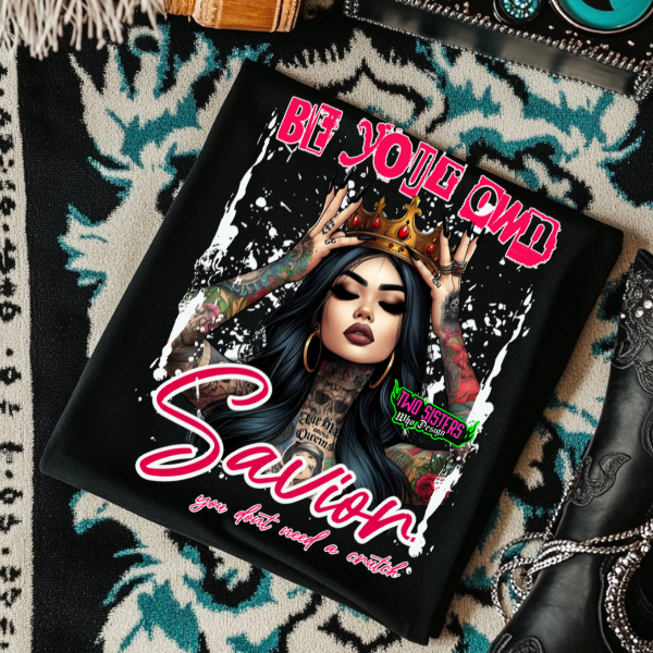 ***EXCLUSIVE***Be Your Own Savior, You Don't Need a Crutch - Black TShirt, Sweatshirt, Hoodie, or Zip Up Hoodie