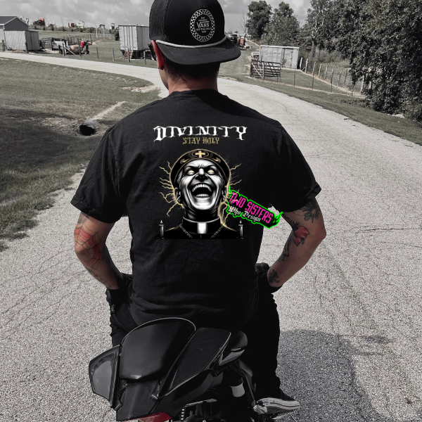 Divinity Stay Holy (BACK GRAPHIC) - Black Te, Sweatshirt, or Hoodie