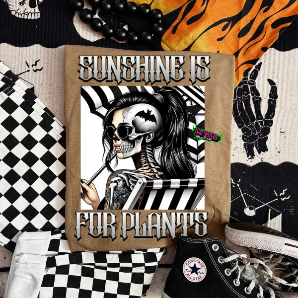 ***EXCLUSIVE***Sunshine is For Plants - Neon Cantaloupe, Coyote Brown or Black TShirt