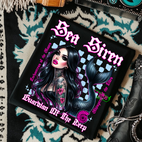 **BUY INDIVIDUALLY***EXCLUSIVE**Sea Siren, Guardian of the DeepRocker Tank or Black TShirt or Cropped TShirt - Trucker Hat - Shorts