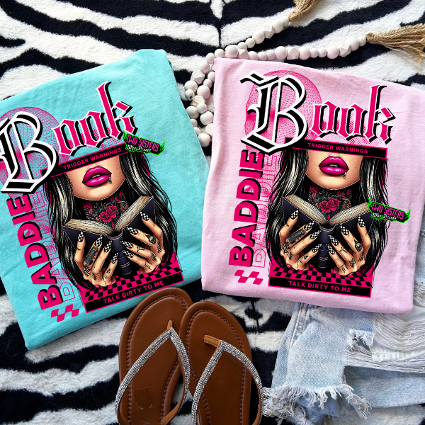 **SEMI EXCLUSIVE**Book Baddie, Talk Dirty to Me - CC Chambray or Blossom or Black Mineral Wash or Black Rocker Tank, TShirt, Sweatshirt, Hoodie, or Zip Up Hoodie