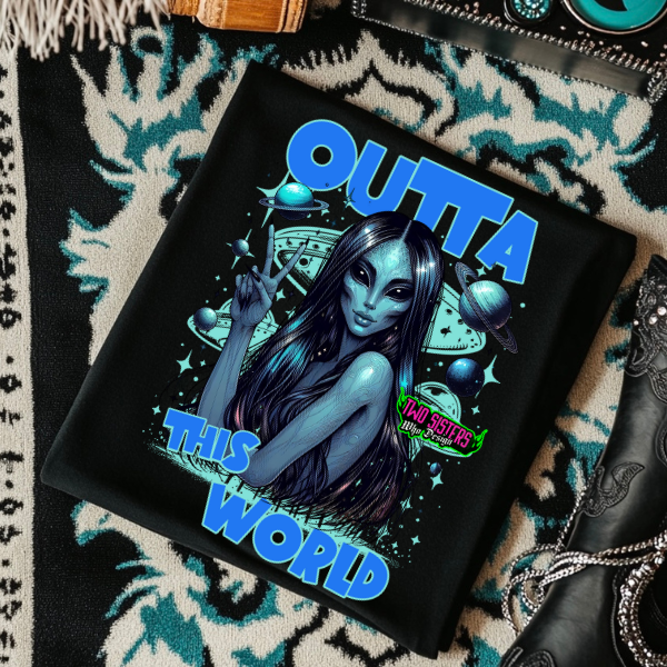 Out of this World - Alien Vibes - CC Neon Pink or Black Mineral Wash or Black Rocker Tank, TShirt, Sweatshirt, Hoodie, or Zip Up Hoodie