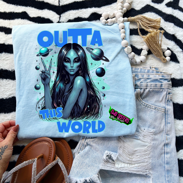 Out of this World - Alien Vibes - CC Neon Pink or Black Mineral Wash or Black Rocker Tank, TShirt, Sweatshirt, Hoodie, or Zip Up Hoodie