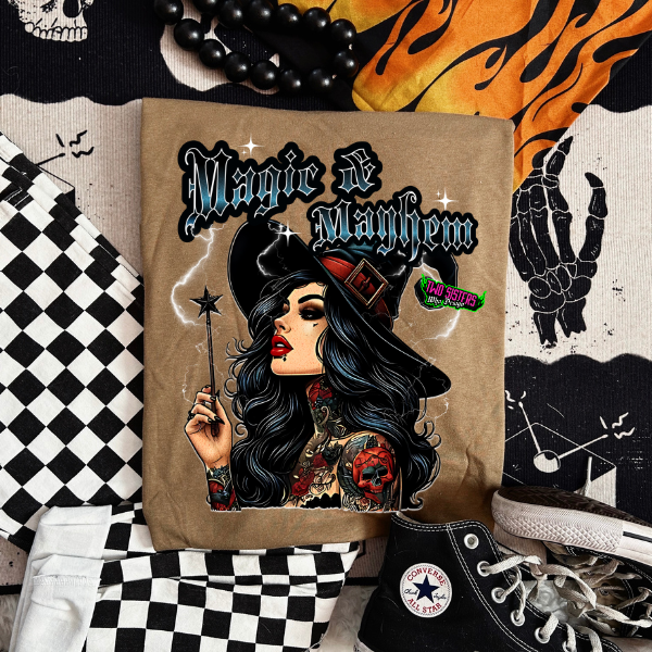 **EXCLUSIVE**Magic & Mayhem - Coyote Brown TShirt or Charcoal Rocker Tank