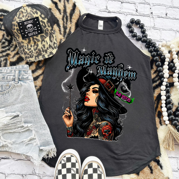 **EXCLUSIVE**Magic & Mayhem - Coyote Brown TShirt or Charcoal Rocker Tank