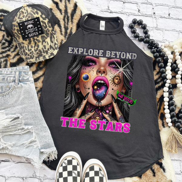 **EXCLUSIVE**Explore Beyond the Stars - CC Chambray TShirt or Charcoal Rocker Tank