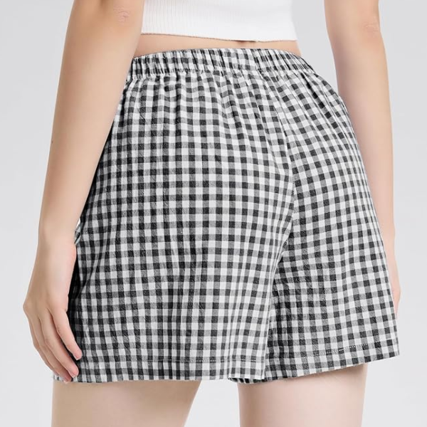 "Street Cat Cult" Spaghetti Strap Tank Top or Rocker Tank Top + Gingham Plaid Shorts - Matching Set - Add Notes For Different Size Top & Bottom