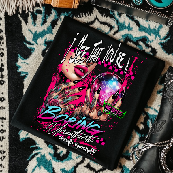 I See You’re a Boring, Unauthentic, Cheap Knockoff- Black Mineral Wash or Black Rocker Tank, TShirt, Sweatshirt, Hoodie, or Zip Up Hoodie