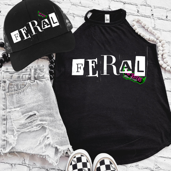 FERAL TYPOGRAPHY Trucker Hat