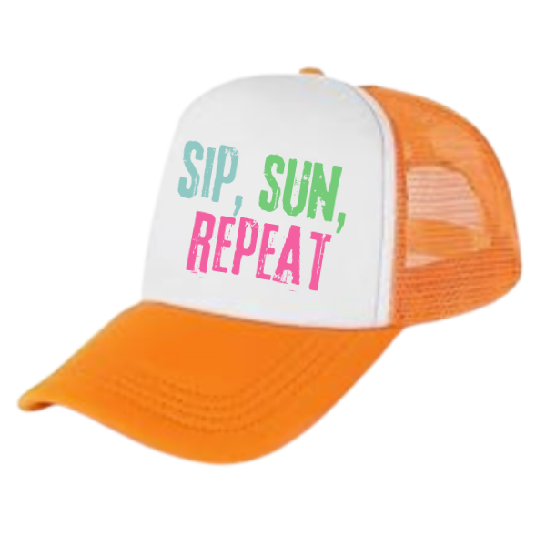 Sip, Sun Repeat Trucker Hat