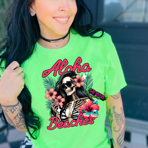Aloha Beaches - CC Neon Green TShirt