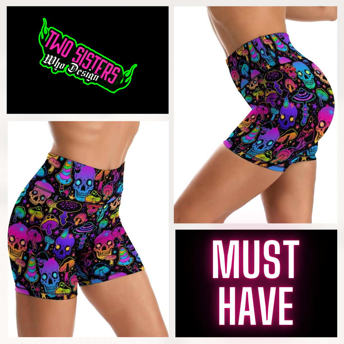 *EXCLUSIVE BUNDLE* – Tattoos Over Opinions Trucker Hat + Neon Biker Shorts + Tattoos Are Stupid Tee