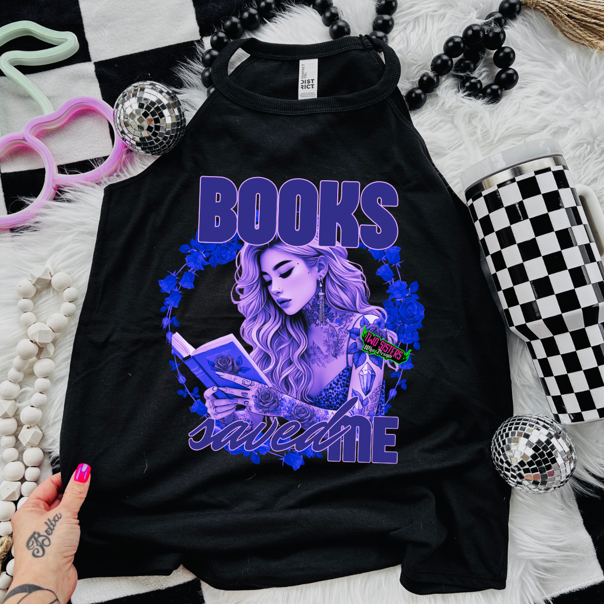 *EXCLUSIVE*Books Save Me - Black Mineral Wash TShirt, Black Rocker Tank, Sweatshirt, Hoodie, or Zip Up Hoodie