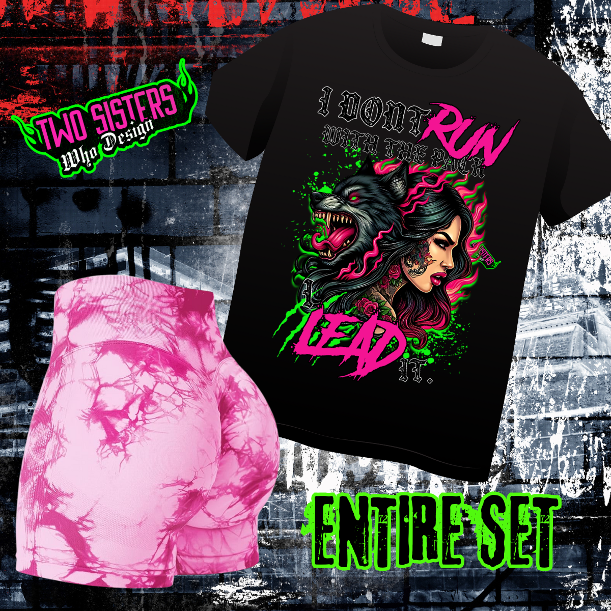 *EXCLUSIVE*I Don't Run With the Pack, I Lead It - Hot Pink Biker Short Bundle + Bonus Trucker Hat