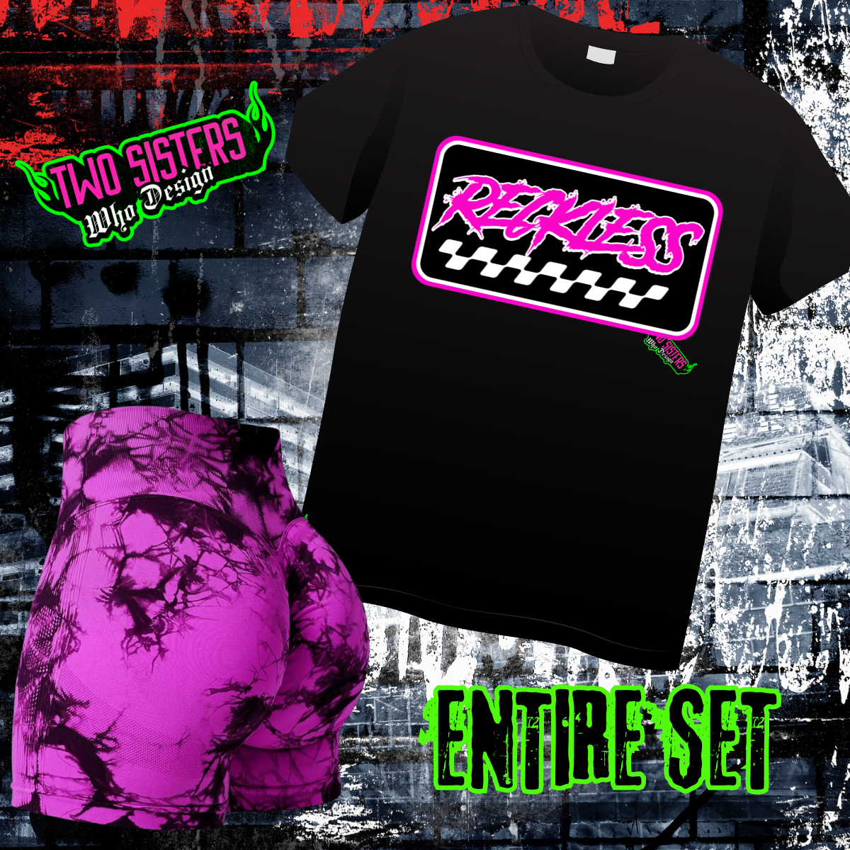 Reckless Hot Pink Biker Short Bundle + Bonus Trucker Hat (if applicable)