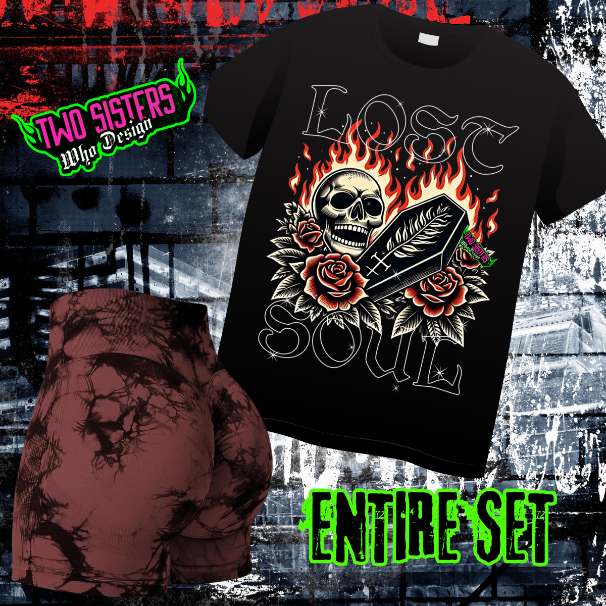 Lost Soul Deep Red Biker Short Bundle + Bonus Trucker Hat (if applicable)