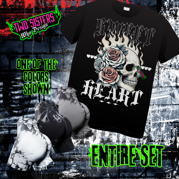 LIMITED EDITION: Sweet Heart Graphic TShirt + Biker Short Bundle