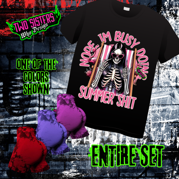 LIMITED EDITION: Nope Busy Doing Summer Shit Graphic TShirt + Biker Short Bundle