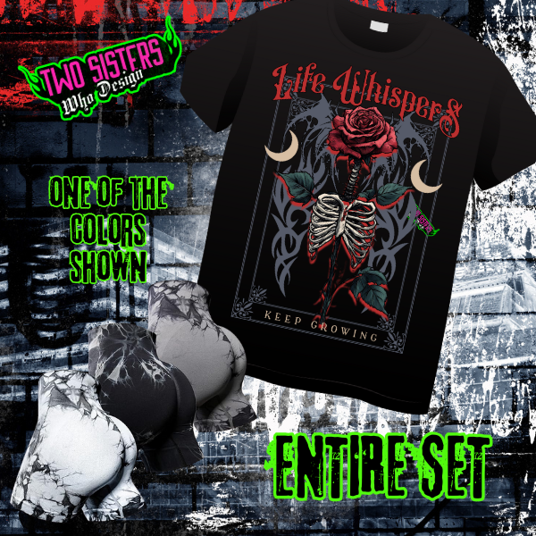 LIMITED EDITION: Life Whispers Keep Growing Graphic TShirt + Biker Short Bundle