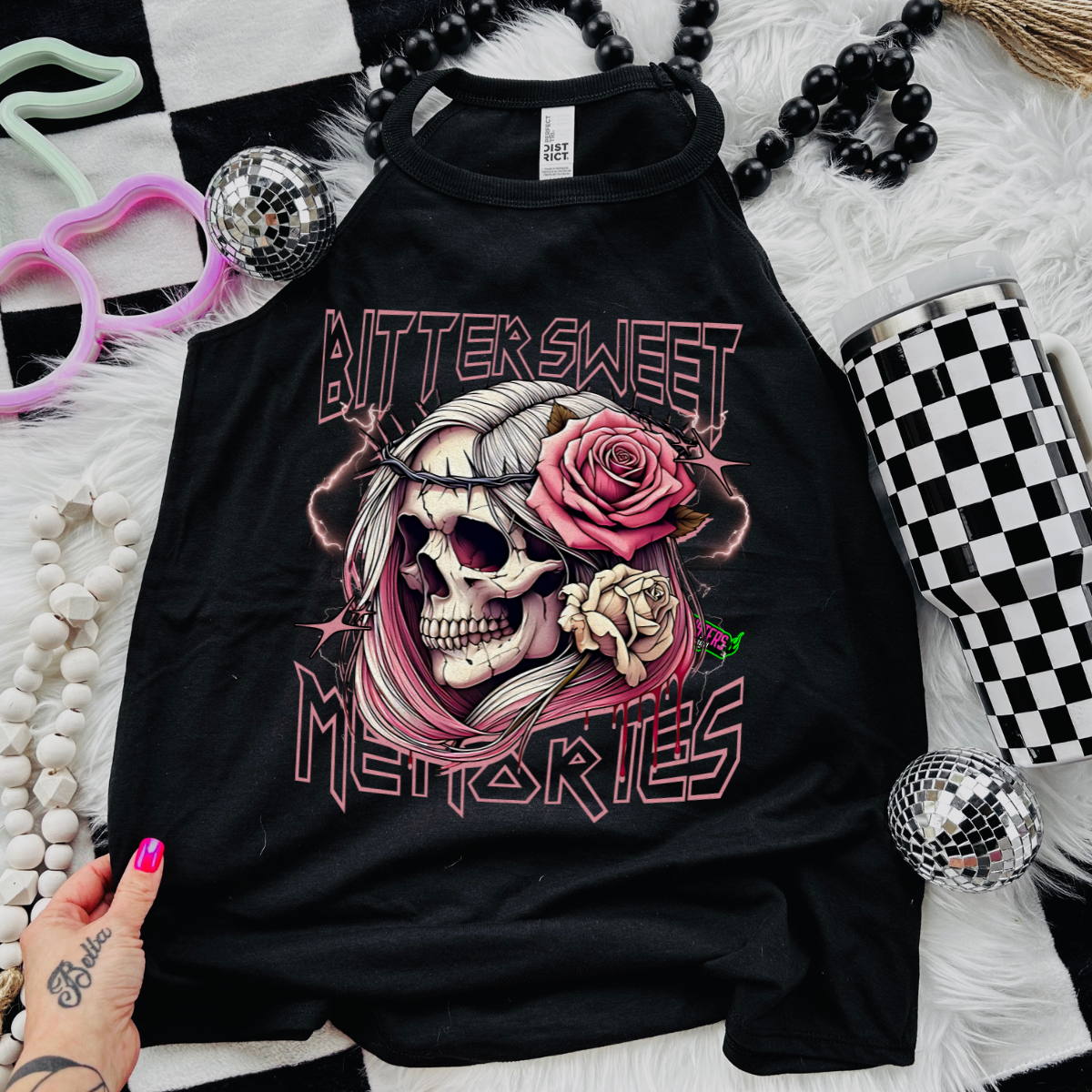 Bittersweet Memories - Black Mineral Wash TShirt, Black Rocker Tank, Sweatshirt, Hoodie, or Zip Up Hoodie