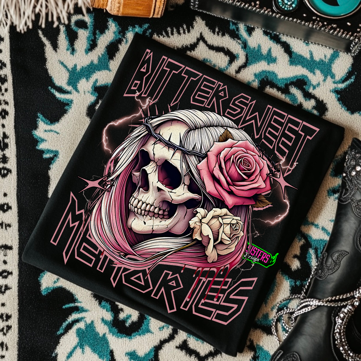 Bittersweet Memories - Black Mineral Wash TShirt, Black Rocker Tank, Sweatshirt, Hoodie, or Zip Up Hoodie