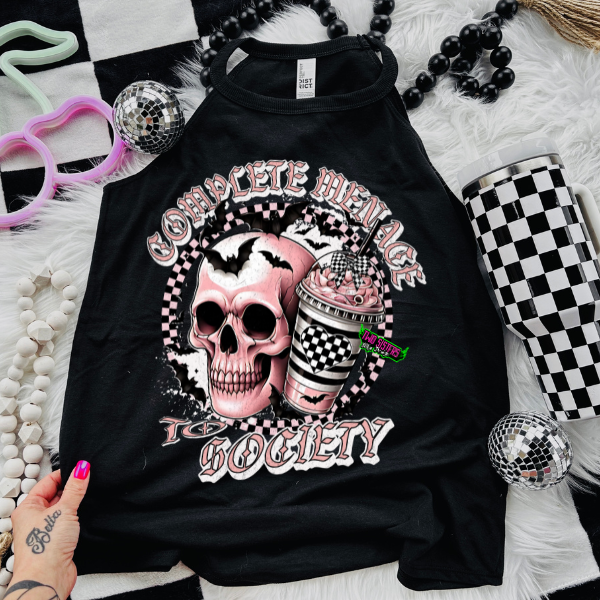 *EXCLUSIVE*Complete Menace To Society- Black Mineral Wash TShirt, Black Rocker Tank, Sweatshirt, Hoodie, or Zip Up Hoodie