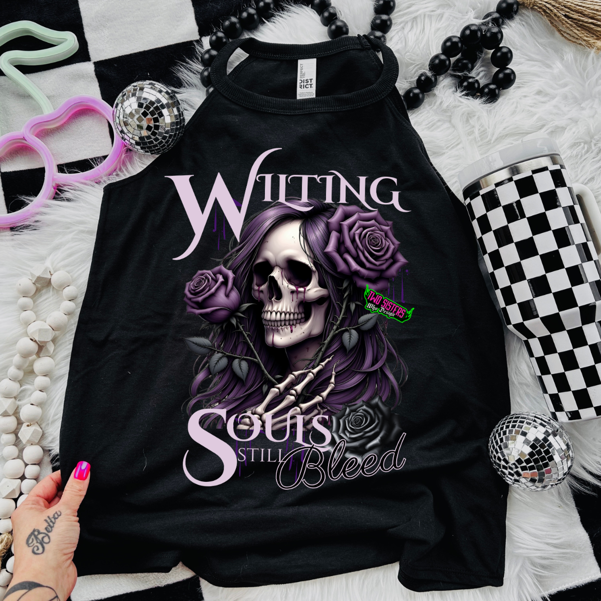 *EXCLUSIVE*Wilting Souls Still Bleed - Black Mineral Wash TShirt, Black Rocker Tank, Sweatshirt, Hoodie, or Zip Up Hoodie