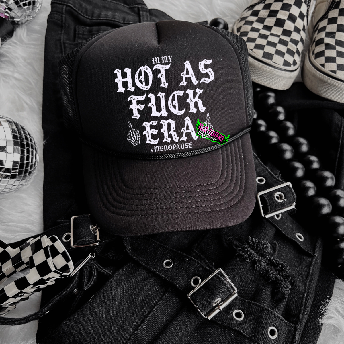 Still Hot Just In Flashes - Black Mineral Wash TShirt, Black Rocker Tank, Sweatshirt, Hoodie, or Zip Up Hoodie + FREE TRUCKER HAT