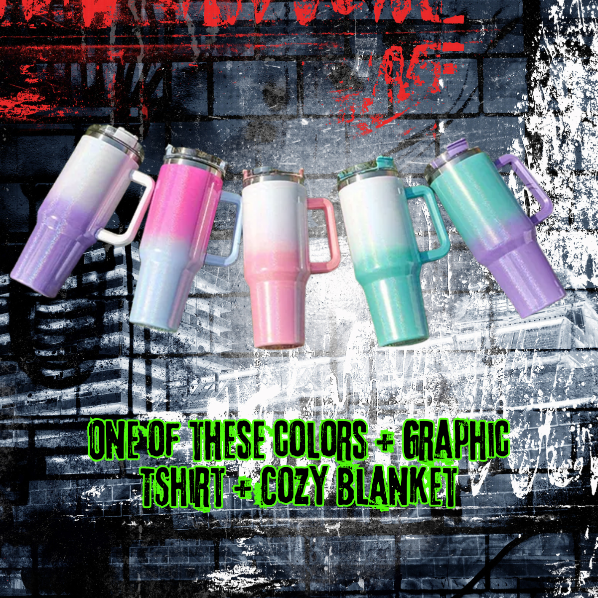 *LIMITED EDITION BUNDLE*Pretty In Pink, Deadly in Ink - Reading Murder, Serving Looks Bundle (Graphic TShirt, Tumbler + Cozy Blanket)