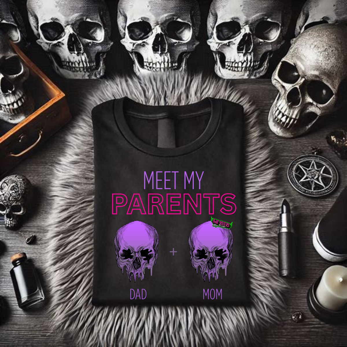 *EXCLUSIVE*- "Meet My Parents Dad (De$d) +Mom (De$d) Black TShirt