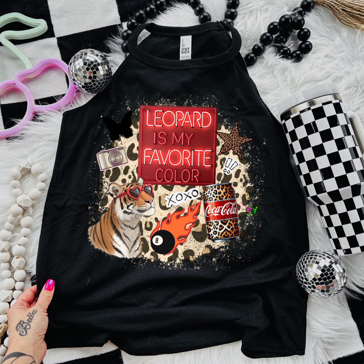 Leopard is My Favorite Color Collage Neon Yellow or Black