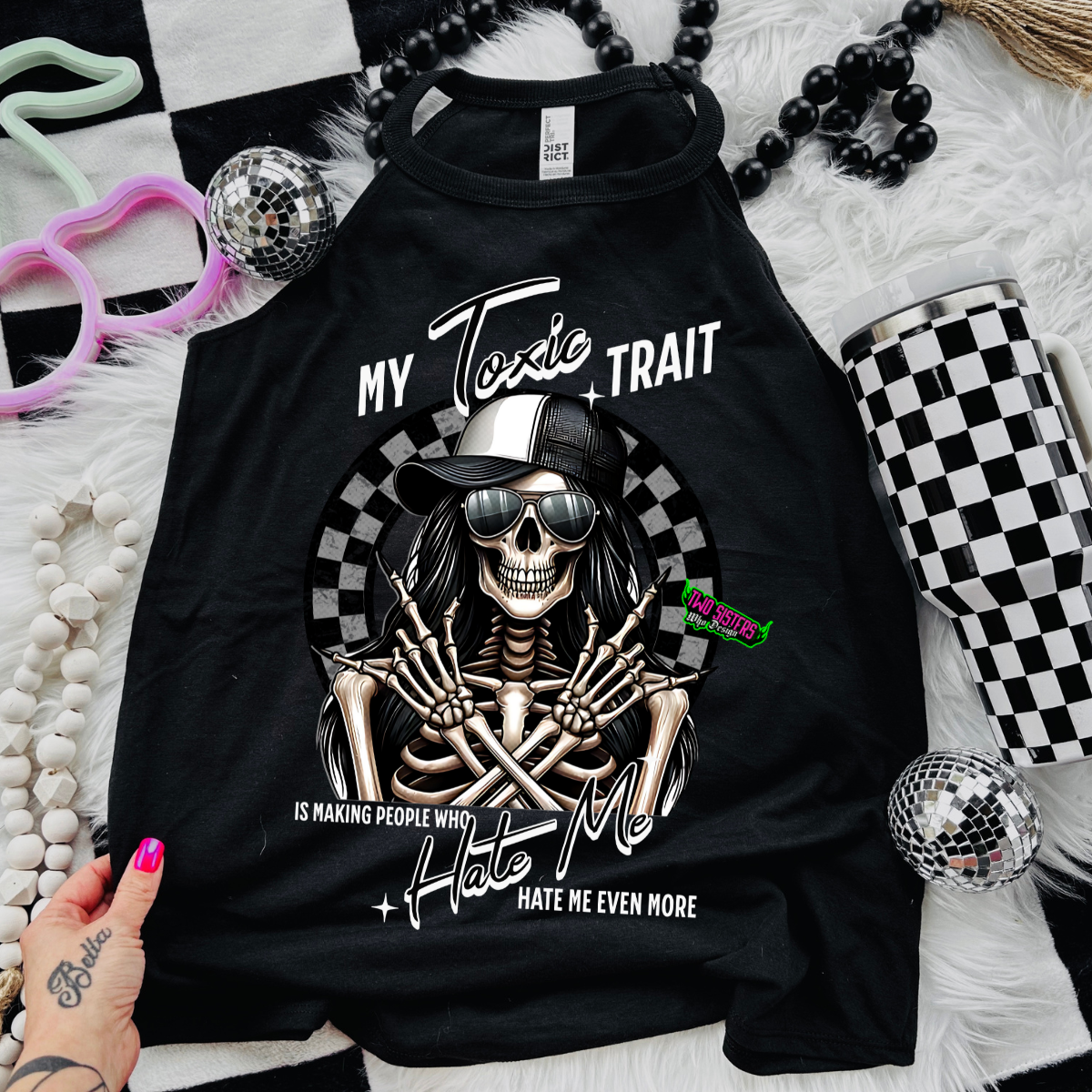My Toxic Trait Is Making People Who Hate Me, Hate Me Even More - Black Mineral Wash TShirt, Black Rocker Tank, Sweatshirt, Hoodie, or Zip Up Hoodie