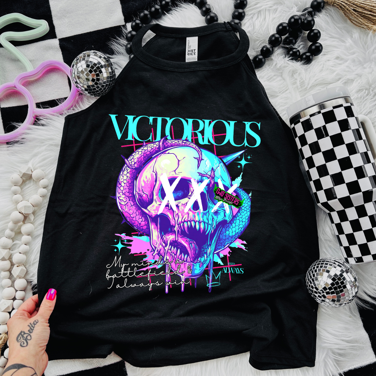 *EXCLUSIVE* Victorious Snake- Black Mineral Wash TShirt, Black Rocker Tank, Sweatshirt, Hoodie, or Zip Up Hoodie