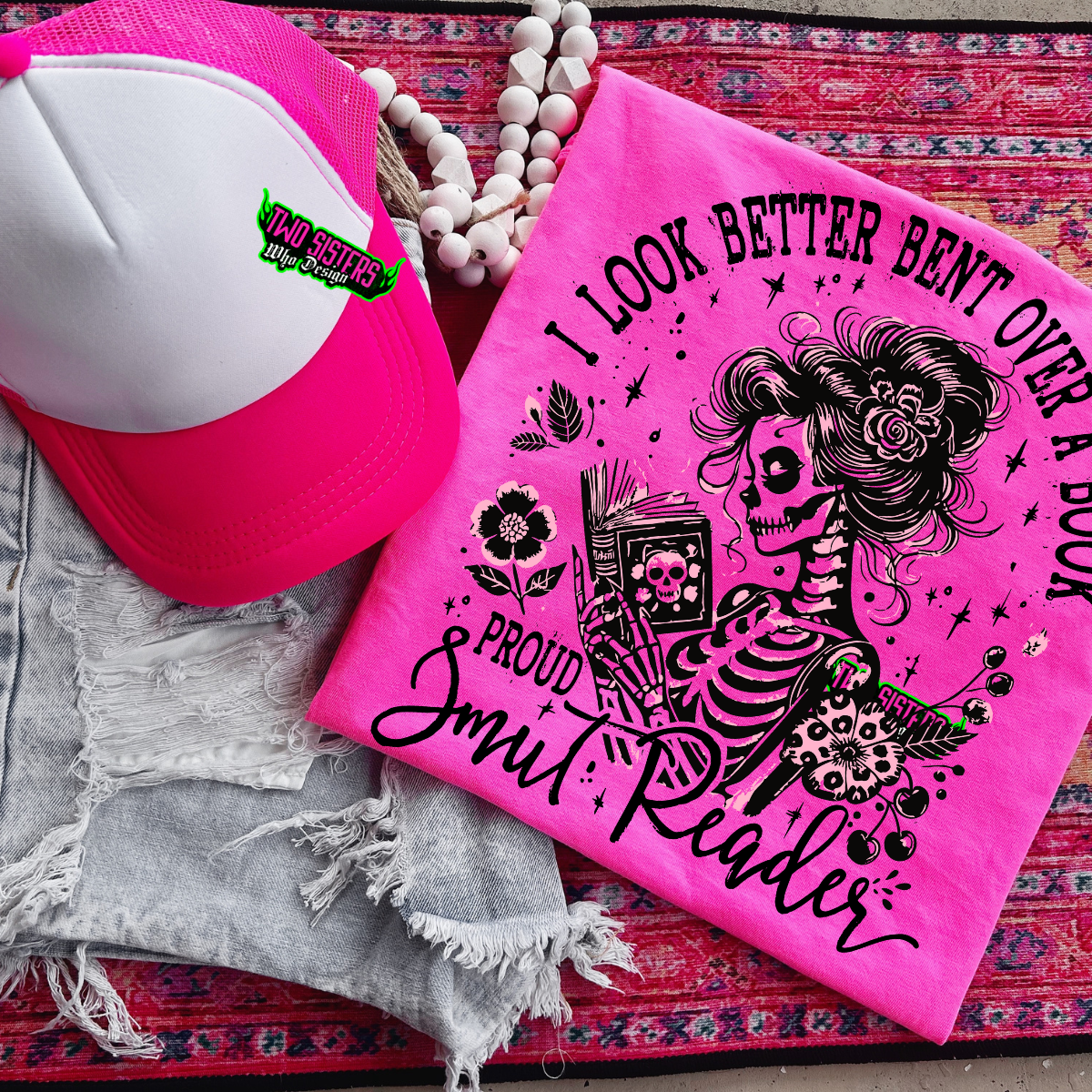 I Look Better Ben Over A Book, Proud Smut Reader - Neon Pink Shirt