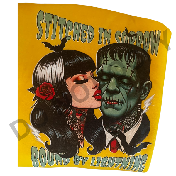 *EXCLUSIVE* STITCHED IN SORROW, BOUND BY LIGHTNING Lane Seven Yellow Hoodie / Sweatshirt