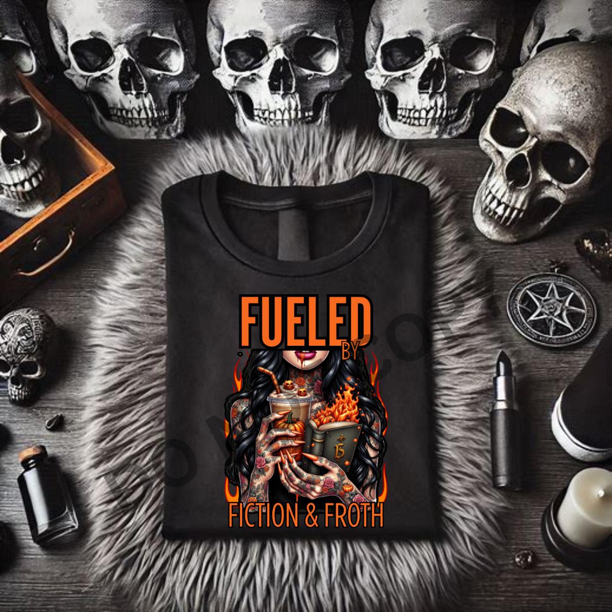 *EXCLUSIVE* FUELED BY FICTION & FROTH. - Black Mineral Wash TShirt, Black Rocker Tank, Sweatshirt, Hoodie, or Zip Up Hoodie