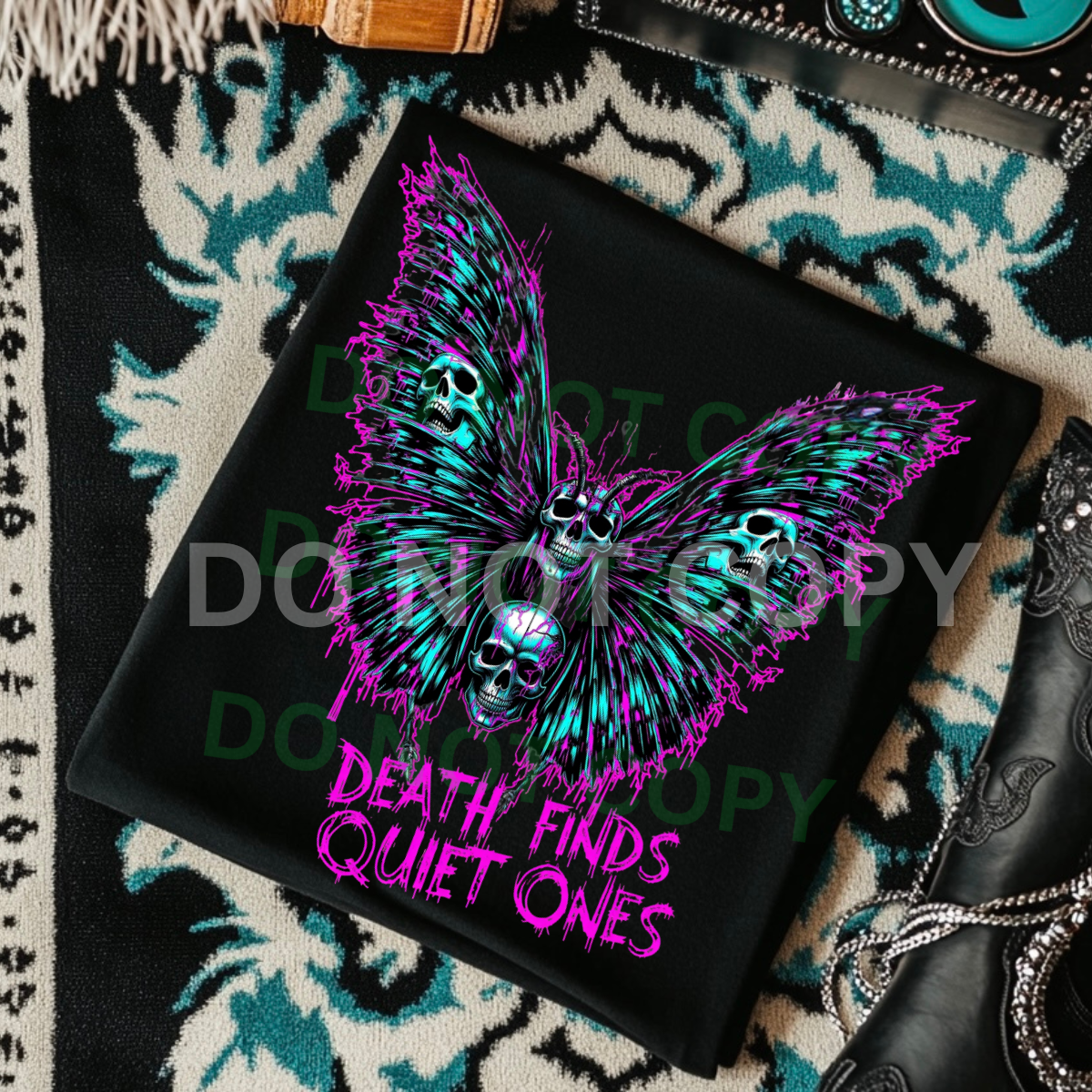 *EXCLUSIVE*DEATH FINDS QUIET ONES - Black Mineral Wash TShirt, Black Rocker Tank, Sweatshirt, Hoodie, or Zip Up Hoodie